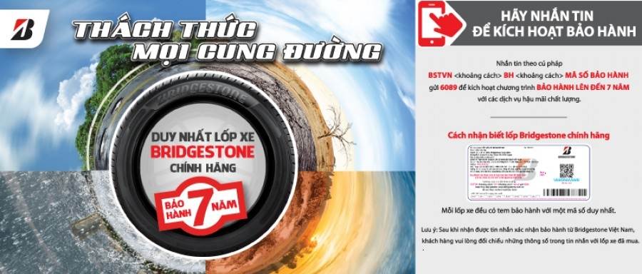 PHÂN BIỆT LỐP XE BRIDGESTONE CHÍNH HÃNG 